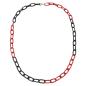 Preview: Kette, Anker weit 8mm rot-schwarz-rot