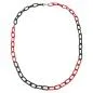Preview: Kette, Anker weit 8mm rot-schwarz-rot