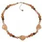 Preview: Kette Kunststoffperlen Chrash-Nugget topas-braun 55cm