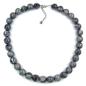 Preview: Kette, Perlen 16mm grau-ton marmor