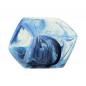 Mobile Preview: Tuchring 45x36x18mm Sechseck hellblau-transparent glänzend Kunststoff