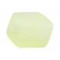 Preview: Tuchring 45x36x18mm Sechseck hellgelb-transparent matt Kunststoff