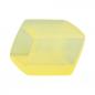 Preview: Tuchring 45x36x18mm Sechseck gelb-transparent matt Kunststoff