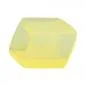 Preview: Tuchring 45x36x18mm Sechseck gelb-transparent matt Kunststoff