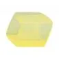 Preview: Tuchring 45x36x18mm Sechseck gelb-transparent matt Kunststoff