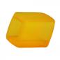 Preview: Tuchring 45x36x18mm Sechseck gelb-orange-transparent matt Kunststoff