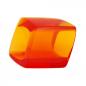 Preview: Tuchring 45x36x18mm Sechseck rot-orange-transparent glänzend Kunststoff