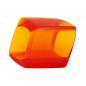 Preview: Tuchring 45x36x18mm Sechseck rot-orange-transparent glänzend Kunststoff
