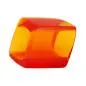 Preview: Tuchring 45x36x18mm Sechseck rot-orange-transparent glänzend Kunststoff