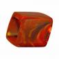 Preview: Tuchring 45x36x18mm Sechseck rot-braun-marmoriert glänzend Kunststoff