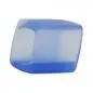 Preview: Tuchring 45x36x18mm Sechseck hellblau-transparent matt Kunststoff