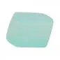 Preview: Tuchring 45x36x18mm Sechseck zartblau-transparent matt Kunststoff