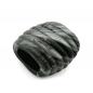 Preview: Tuchring 35x34x23mm Spirale Kunststoff schwarz-grau-silber-marmoriert matt