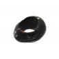 Preview: Tuchring 33x25mm Kunststoff Ringperle unrund 17mm-Loch schwarz-marmoriert matt