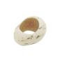 Preview: Tuchring 33x25mm Kunststoff Ringperle unrund 17mm-Loch elfenbein-grau matt Preview: Tuchring 33x25mm Kunststoff Ringperle unrund 17mm-Loch elfenbein-grau matt