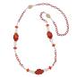 Preview: Kette, Steinperle apricot, Ankerkette Preview: Kette, Steinperle apricot, Ankerkette