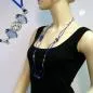 Preview: Kette Kunststoffperlen blau transparent silberfarben Vollgummi blau 90cm Preview: Kette Kunststoffperlen blau transparent silberfarben Vollgummi blau 90cm