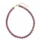 Preview: Kette 10mm Rundperle lila-marmoriert Kunststoff 40cm Preview: Kette 10mm Rundperle lila-marmoriert Kunststoff 40cm