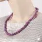 Preview: Kette 10mm Rundperle lila-marmoriert Kunststoff 50cm
