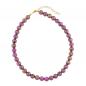 Preview: Kette 10mm Rundperle lila-marmoriert Kunststoff 50cm Preview: Kette 10mm Rundperle lila-marmoriert Kunststoff 50cm