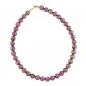 Preview: Kette 10mm Rundperle lila-marmoriert Kunststoff 60cm Preview: Kette 10mm Rundperle lila-marmoriert Kunststoff 60cm