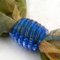 Preview: Tuchring 35x34x23mm Spirale Kunststoff blau-transparent glänzend
