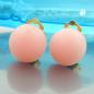 Mobile Preview: Clip Ohrring 18mm satt-rosa matt Kunststoff-Bouton