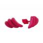Preview: Ohrstecker Ohrring 8x15mm Bogen Schweif gerillt pink-glänzend Kunststoff Vollplastik