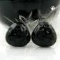 Preview: Ohrstecker Ohrring 14mm Dreieck schwarz gehämmert Kunststoff