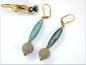 Preview: Brisur, Rillenolive patina, Perle grau