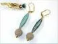 Preview: Brisur, Rillenolive patina, Perle grau