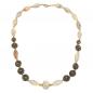 Preview: Kette, beige-marmoriert, altgold