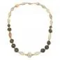 Preview: Kette, beige-marmoriert, altgold