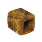 Preview: Tuchring 45x36x18mm Sechseck tigerbraun-marmoriert matt Kunststoff Preview: Tuchring 45x36x18mm Sechseck tigerbraun-marmoriert matt Kunststoff