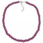 Preview: Kette, Perlen 8mm, lila-wachs