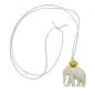 Preview: Kette 35x32x18mm Elefant Kunststoff weiß-grau-marmoriert Kordel beige 90cm Preview: Kette 35x32x18mm Elefant Kunststoff weiß-grau-marmoriert Kordel beige 90cm