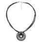 Preview: Kette 52mm Kunststoff Anhänger Amulett altsilberfarben Kordel grau 55cm Preview: Kette 52mm Kunststoff Anhänger Amulett altsilberfarben Kordel grau 55cm