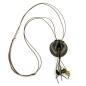 Preview: Kette 52mm Anhänger Amulett Kunststoff altmessingfarben Kordel braun 100cm Preview: Kette 52mm Anhänger Amulett Kunststoff altmessingfarben Kordel braun 100cm