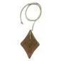 Preview: Kette 115x75 Kunststoff Rhombus braun-grün Kordel beige-natur 90cm Preview: Kette 115x75 Kunststoff Rhombus braun-grün Kordel beige-natur 90cm