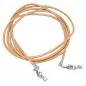 Preview: Lederband Rundschnur Rindleder 2mm naturfarben mit 2x Verschluss silberfarbig ca. 1m Preview: Lederband Rundschnur Rindleder 2mm naturfarben mit 2x Verschluss silberfarbig ca. 1m