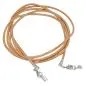 Preview: Lederband Rundschnur Rindleder 2mm naturfarben mit 2x Verschluss silberfarbig ca. 1m Preview: Lederband Rundschnur Rindleder 2mm naturfarben mit 2x Verschluss silberfarbig ca. 1m