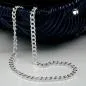 Preview: Kette 3mm Flachpanzerkette diamantiert Silber 925 19cm