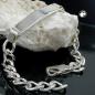 Preview: Schildband 8x3mm Weitpanzer Armband mit Gravurplatte 40x9x1,4mm Silber 925 20cm