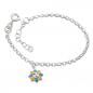 Preview: Armband 24mm Erbskette Sonne farbig lackiert Silber 925 14cm Preview: Armband 24mm Erbskette Sonne farbig lackiert Silber 925 14cm