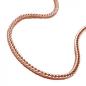 Preview: Kette 15mm Fuchsschwanzkette vierkant rosé vergoldet 10 Milliem gold-plattiert Silber 925 42cm