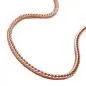 Preview: Kette 15mm Fuchsschwanzkette vierkant rosé vergoldet 10 Milliem gold-plattiert Silber 925 42cm