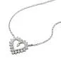 Preview: Kette 11mm Herzanhänger Zirkonias Silber 925 43cm Preview: Kette 11mm Herzanhänger Zirkonias Silber 925 43cm