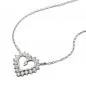 Preview: Kette 11mm Herzanhänger Zirkonias Silber 925 43cm Preview: Kette 11mm Herzanhänger Zirkonias Silber 925 43cm