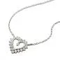 Preview: Kette 11mm Herzanhänger Zirkonias Silber 925 43cm Preview: Kette 11mm Herzanhänger Zirkonias Silber 925 43cm