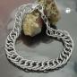 Preview: Armband 9,4mm Fantasiemuster rhodiniert Silber 925 19cm